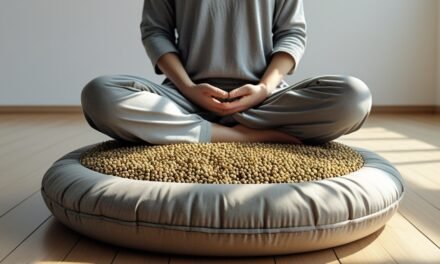 Yoga Meditationskissen Rund Lotus Baumwolle Buchweizen